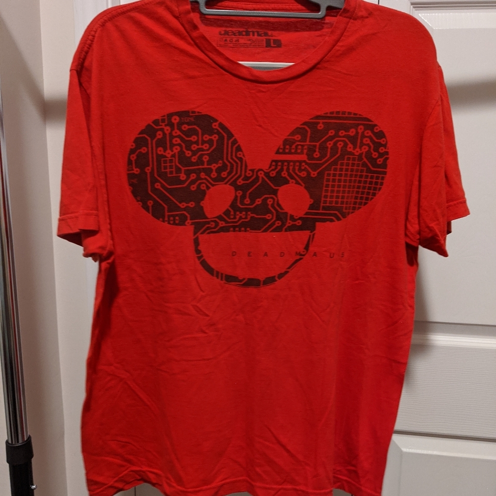 Deadmau5 Red T-Shirt - Gem, image size:1000x1000